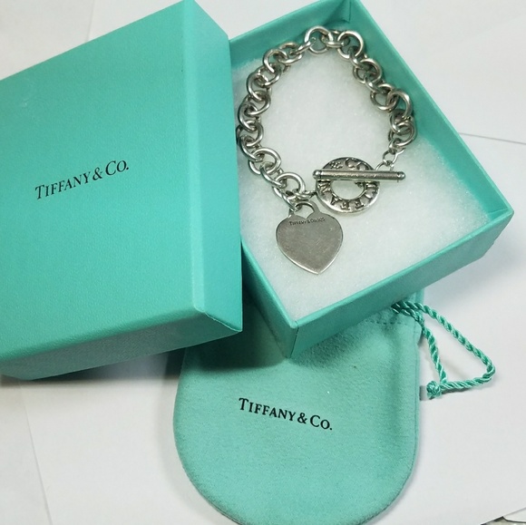 SOLD Tiffany & Co Toggle Heart Charm Bracelet - Picture 1 of 4